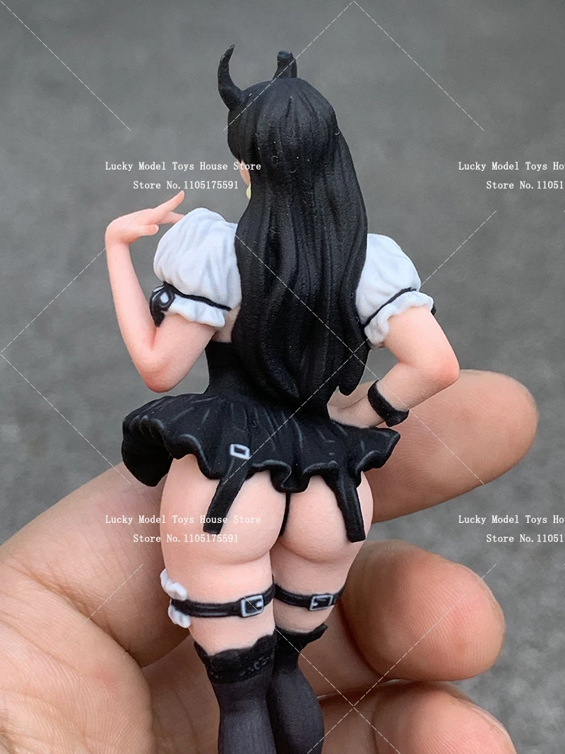 Escultura realista de sirvienta Sexy a escala 1/16, muñeca de belleza para chica demonio, adorno para coche en miniatura, 9,88 cm, 10,8 cm, juguetes de exhibición de escritorio