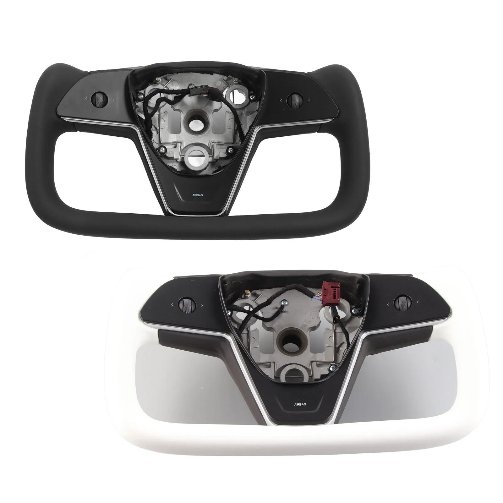 Steering Wheel Comfortable Touch 3 9 O'clock Position Control Yoke Steering Wheel Slip Resistant for Tesla Model Y 2021 To 2024