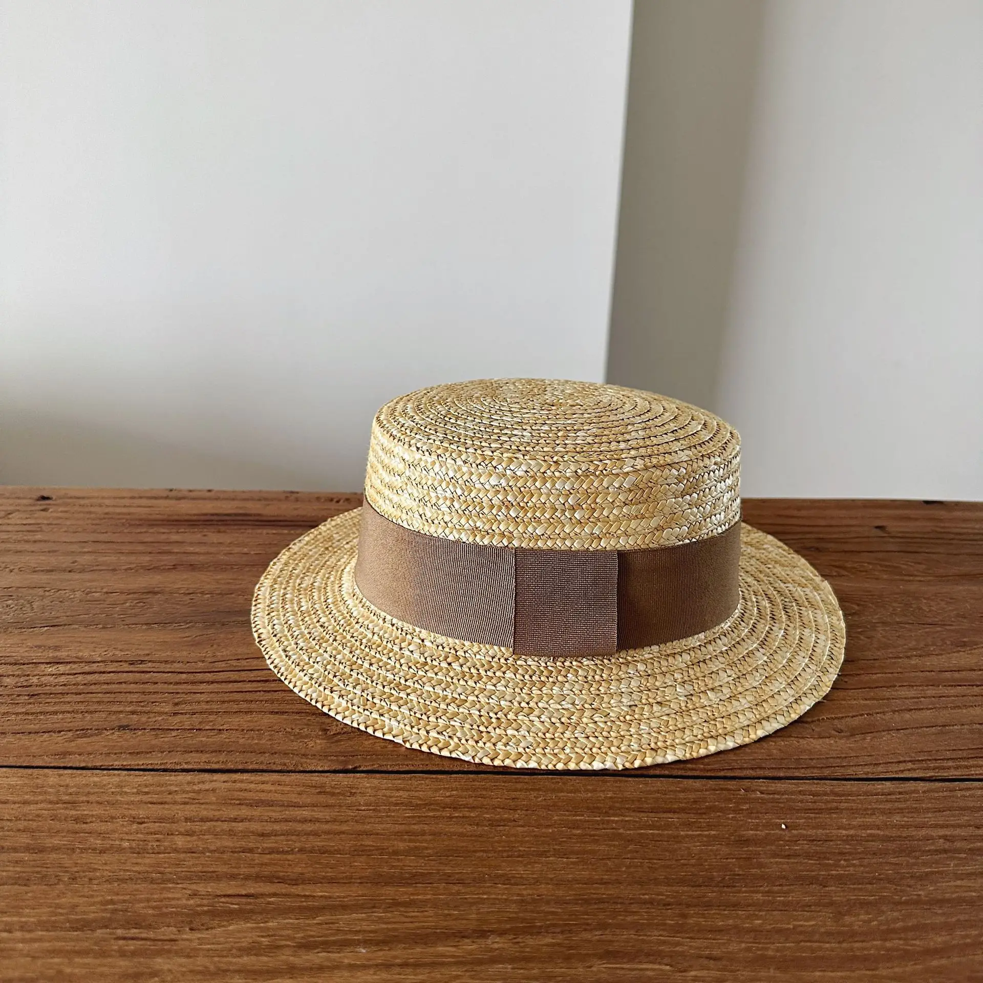 2023 Korea Baby Straw Hat Summer Baby Sun Hat Chidren Panama Caps For Girls Boys Outdoor Trave Kids Beach Cap