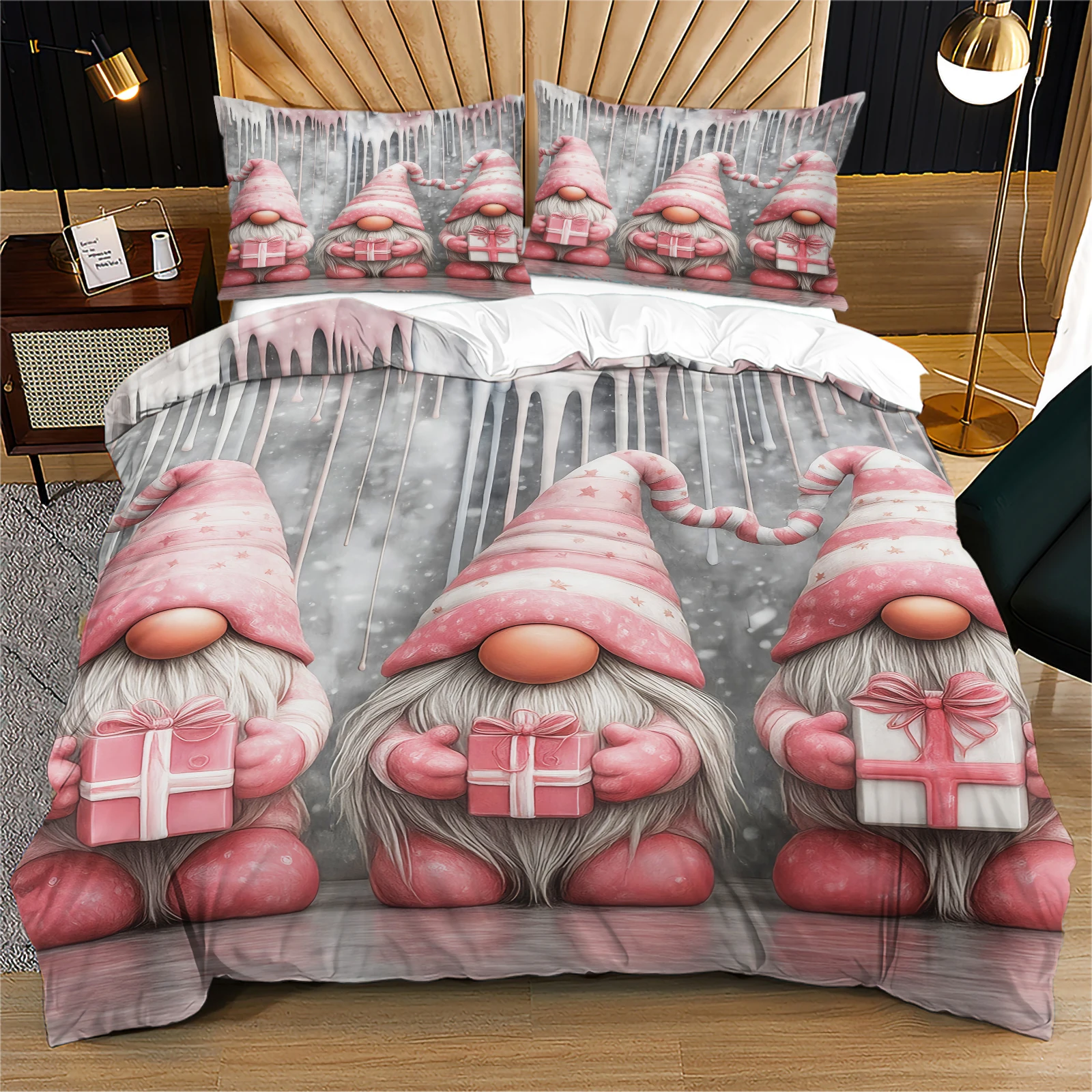Rustic Fall Themed Duvet Cover Set Skin‑Friendly Microfiber 2/3‑Piece Set Stylish Seasonal Bedroom Makeover Great Gifts