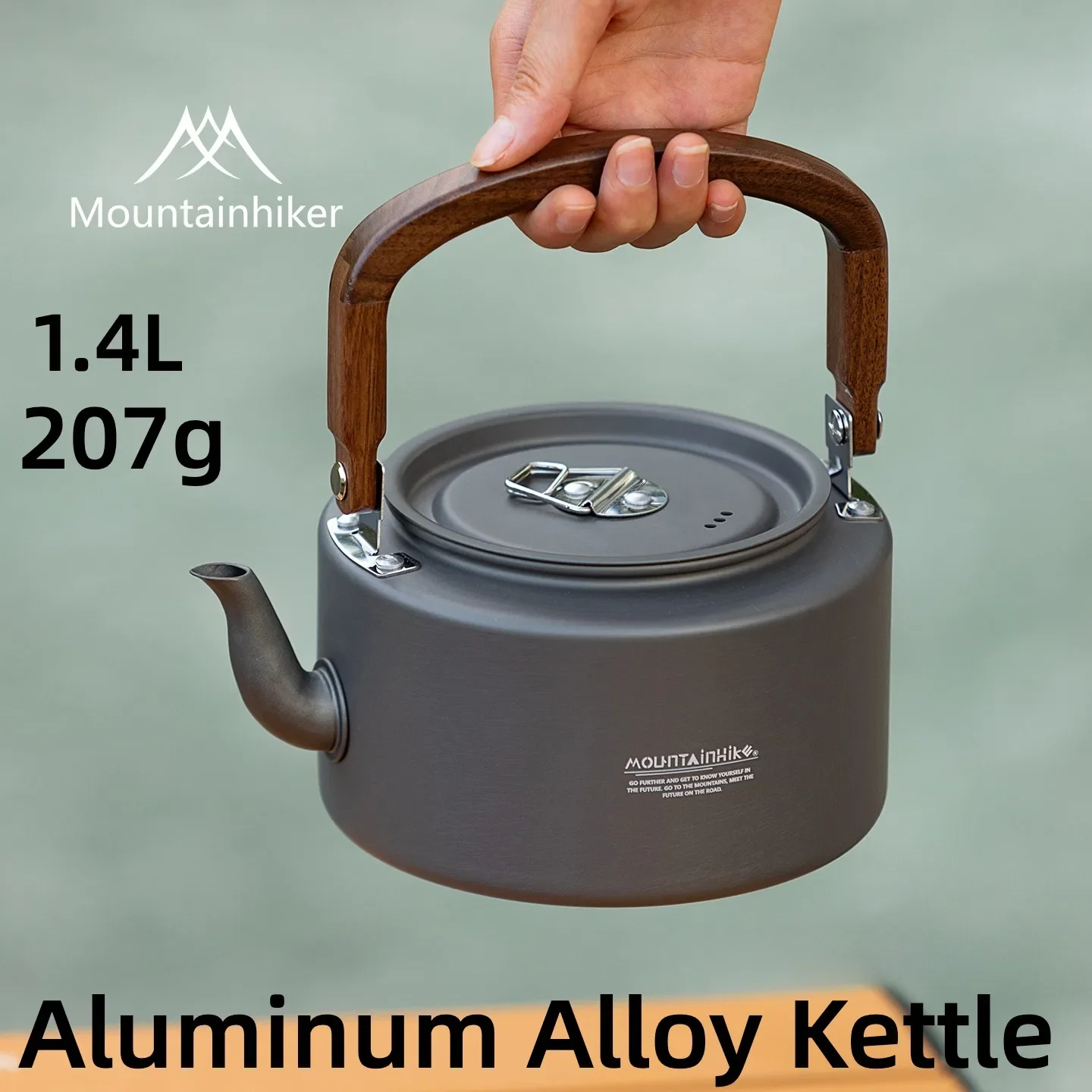 

Походный чайник MOUNTAINHIKER - конструкция из алюминиевого сплава, деревянная ручка, портативный уличный чайник для кемпинга и походов, прочный