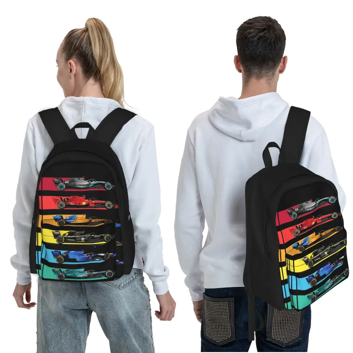 Formula Racing Cars 2023 Student Backpack School Bag Hiking Travel Daypack for Boys Girls Fashion Bookbag Shoulder Bags