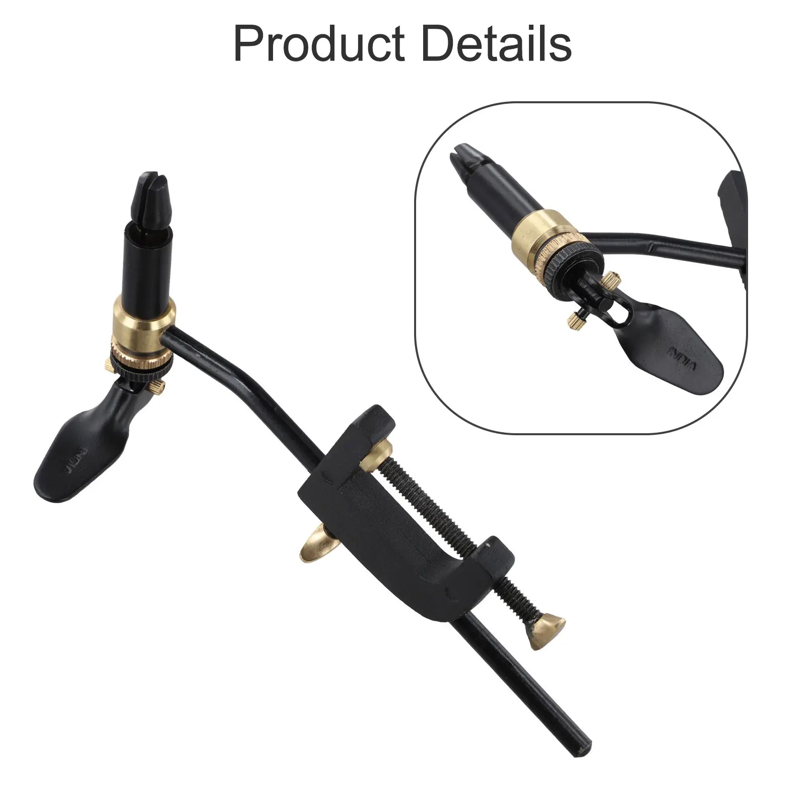 

Fishing Fly Tying Vise Metal Construction with Adjustable C Clamp for Tying Hooks Includes 4PCS Tool for Complete Setup