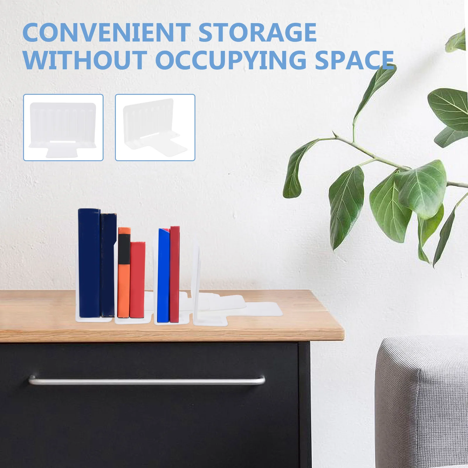 

4Pcs Storage Divider Sturdy Plastic Desktop and Refrigerator Organizer for Home Use Space Saving Design Plastic Drawer Dividers