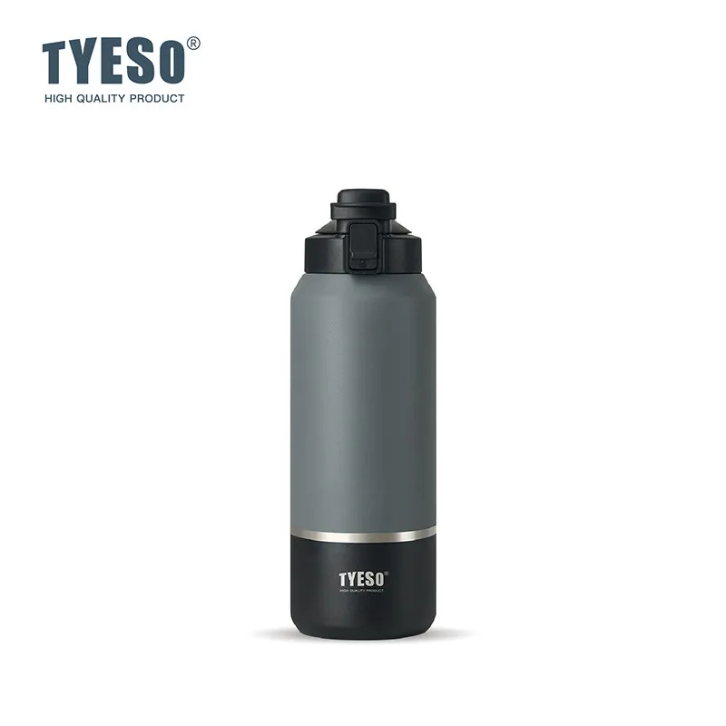 Tyeso 1200ML Thermoses Insulated Water Bottle Travel Mug with Handle Leak-Proof Lid for Outdoor Sports Hiking Portable Drinkware
