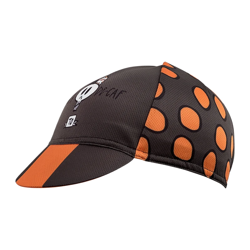 

Classic cycling cap, polyester bicycle cap, quick-drying sweat absorption, neutral style orange polka dots