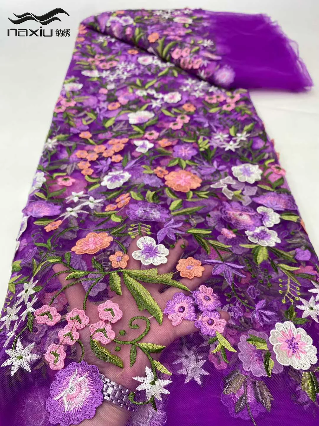 

Madison African 3D Flower Lace Fabric 2026 High Quality French Mesh Lace Fabric Nigerian Embroidery Lace Fabric for Wedding