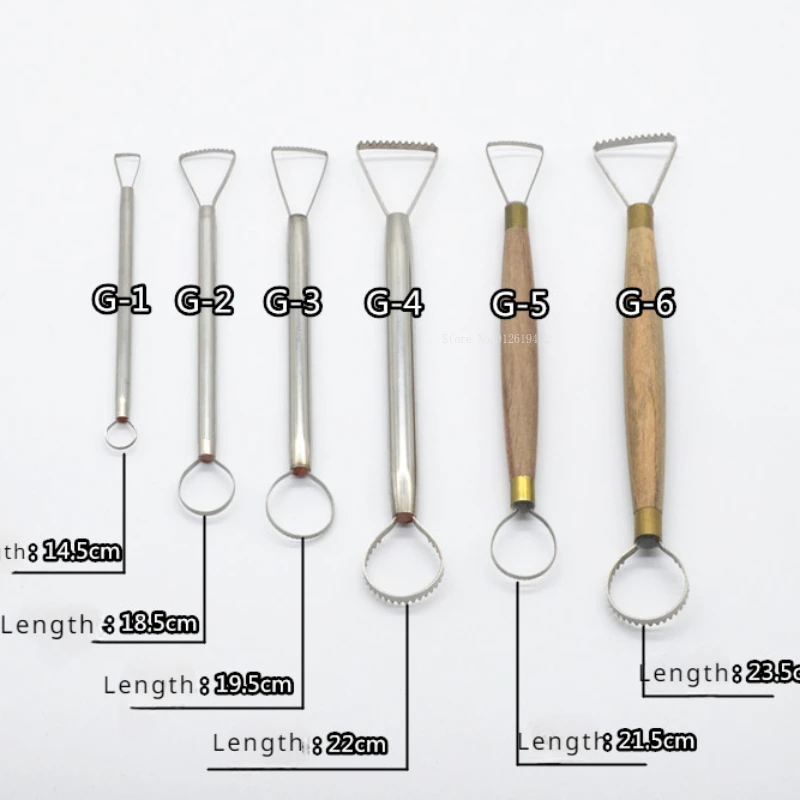 Stainless Steel Clay Sculpture Scraper Ceramic Finishing Blank Tool DIY Pottery Handicrafts Fine Carving Oil Clay Model Scraper