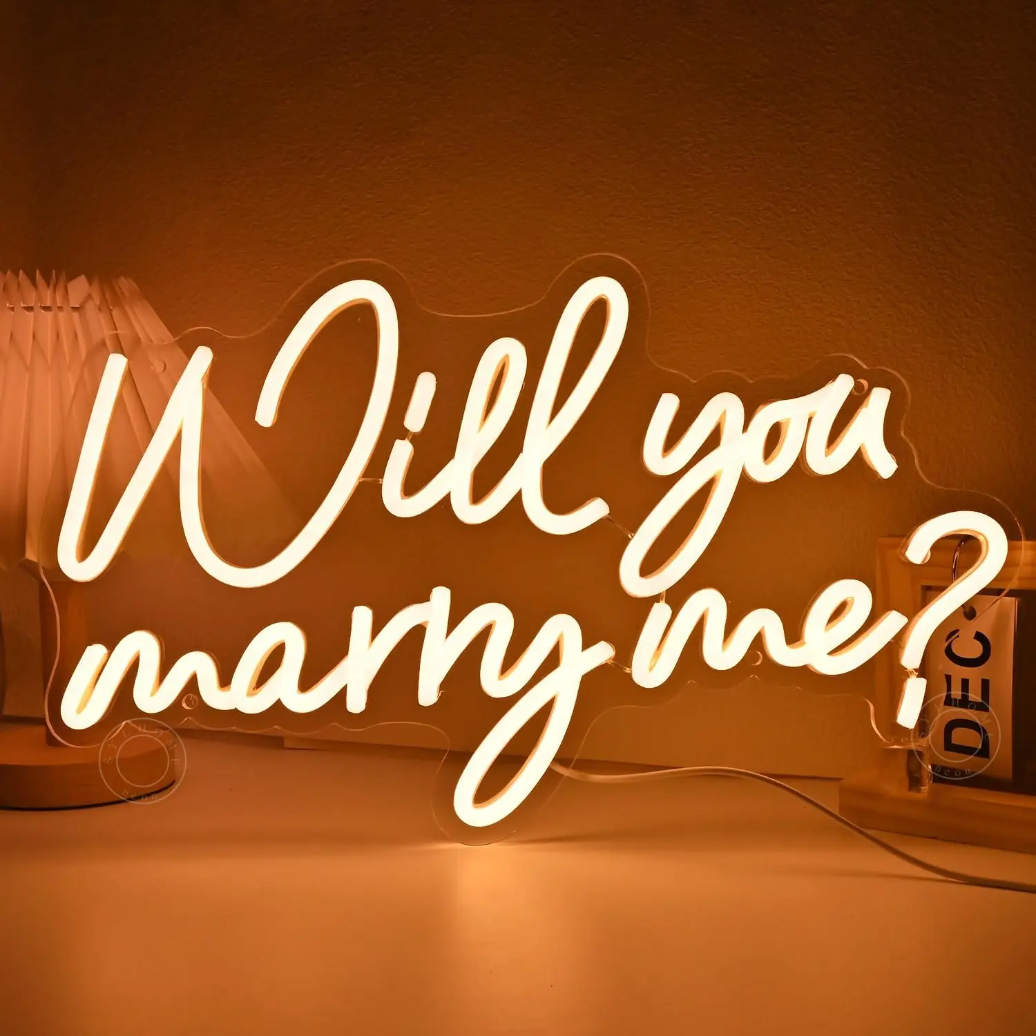 Will You Marry Me USB LED Light for Proposal Wedding Party Engagement Valentines Day Home Decor personnalisé Gift Night Light