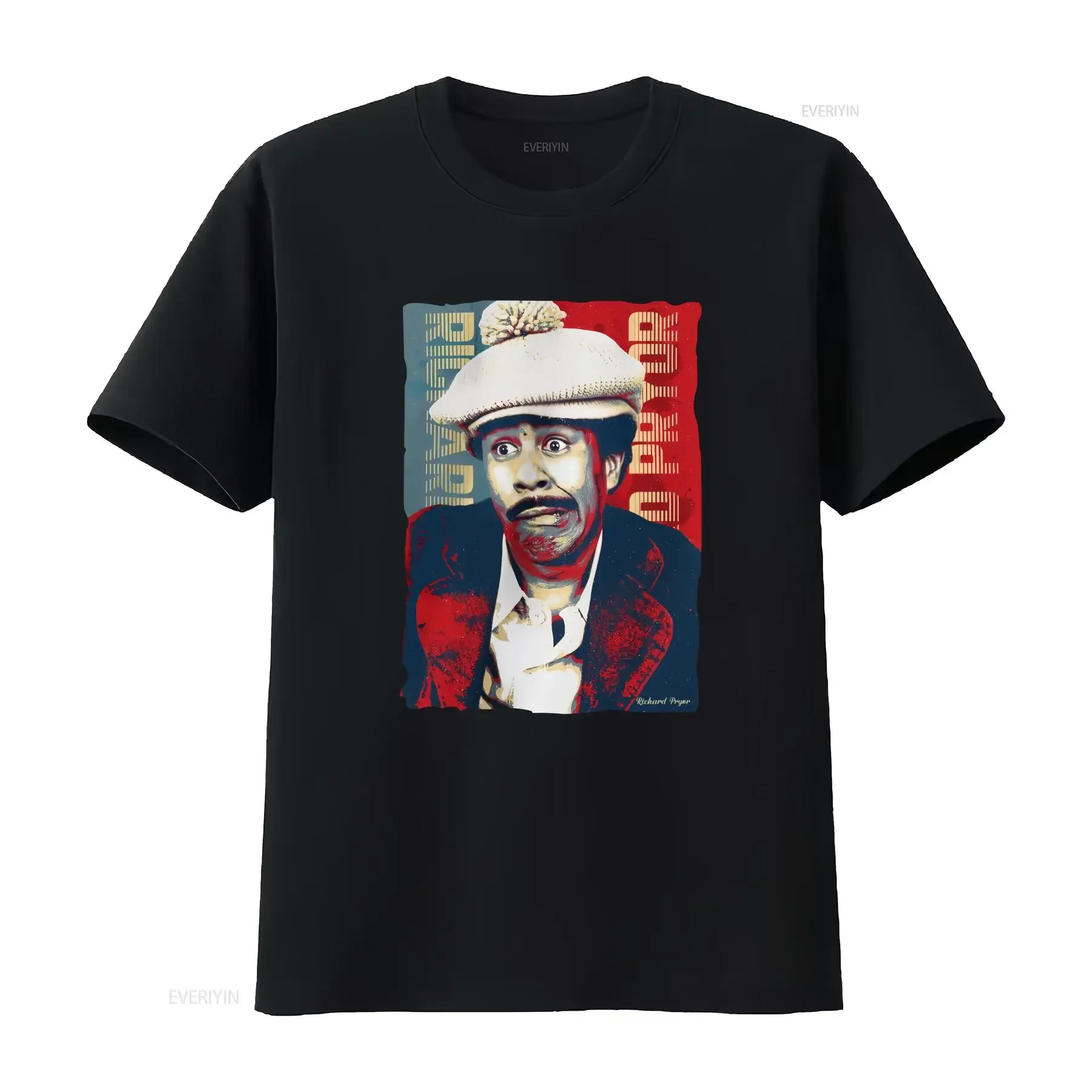 Richard Pryor Retro Face American Stand Up Comedy Vintage Funny T Shirt vintage Washed Top For Everyday Wear Soft homme Unisex