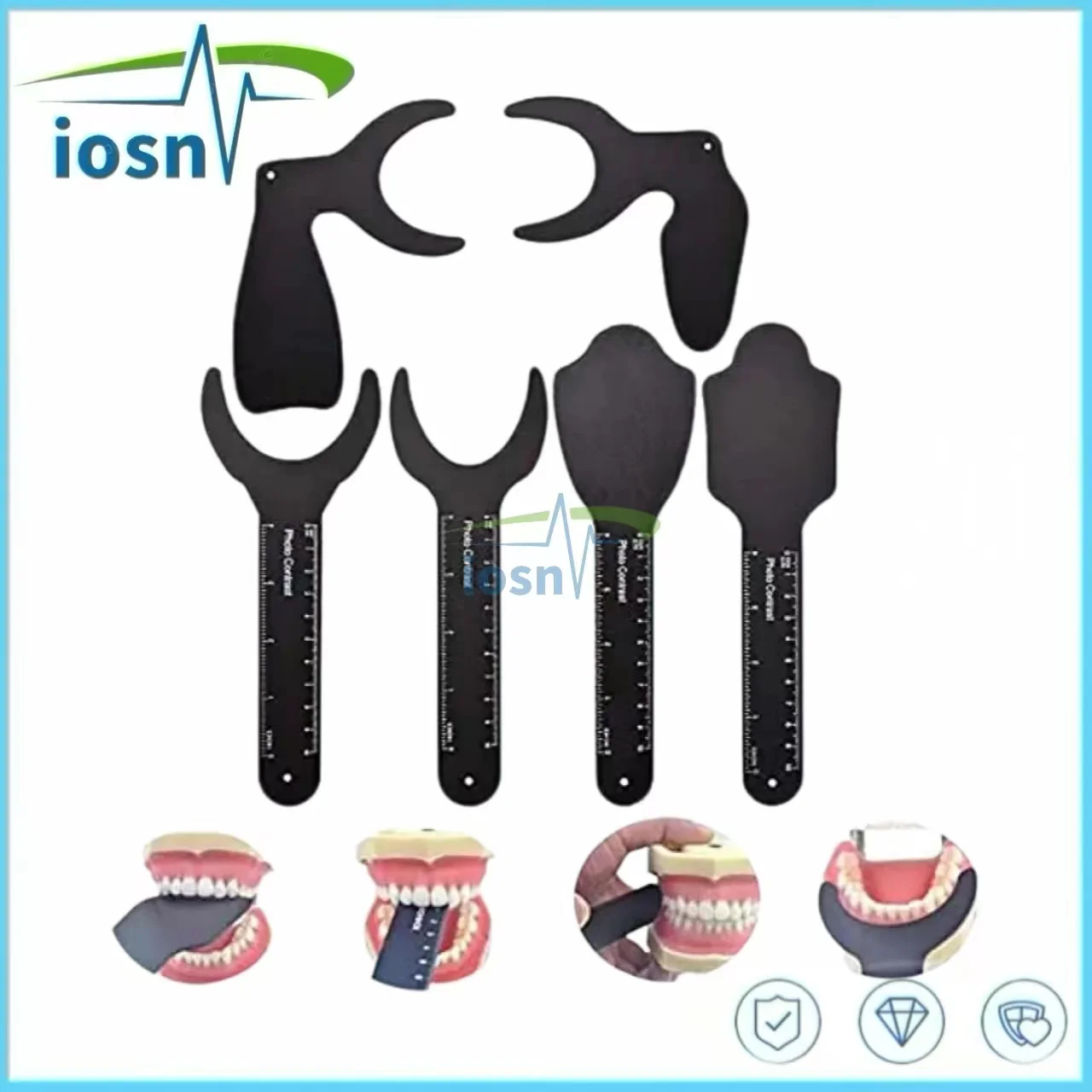 Autoclavable Dental Photo Contrast Black Background Board Dental Contrast Intraoral Photographic Mirror Dental Tools