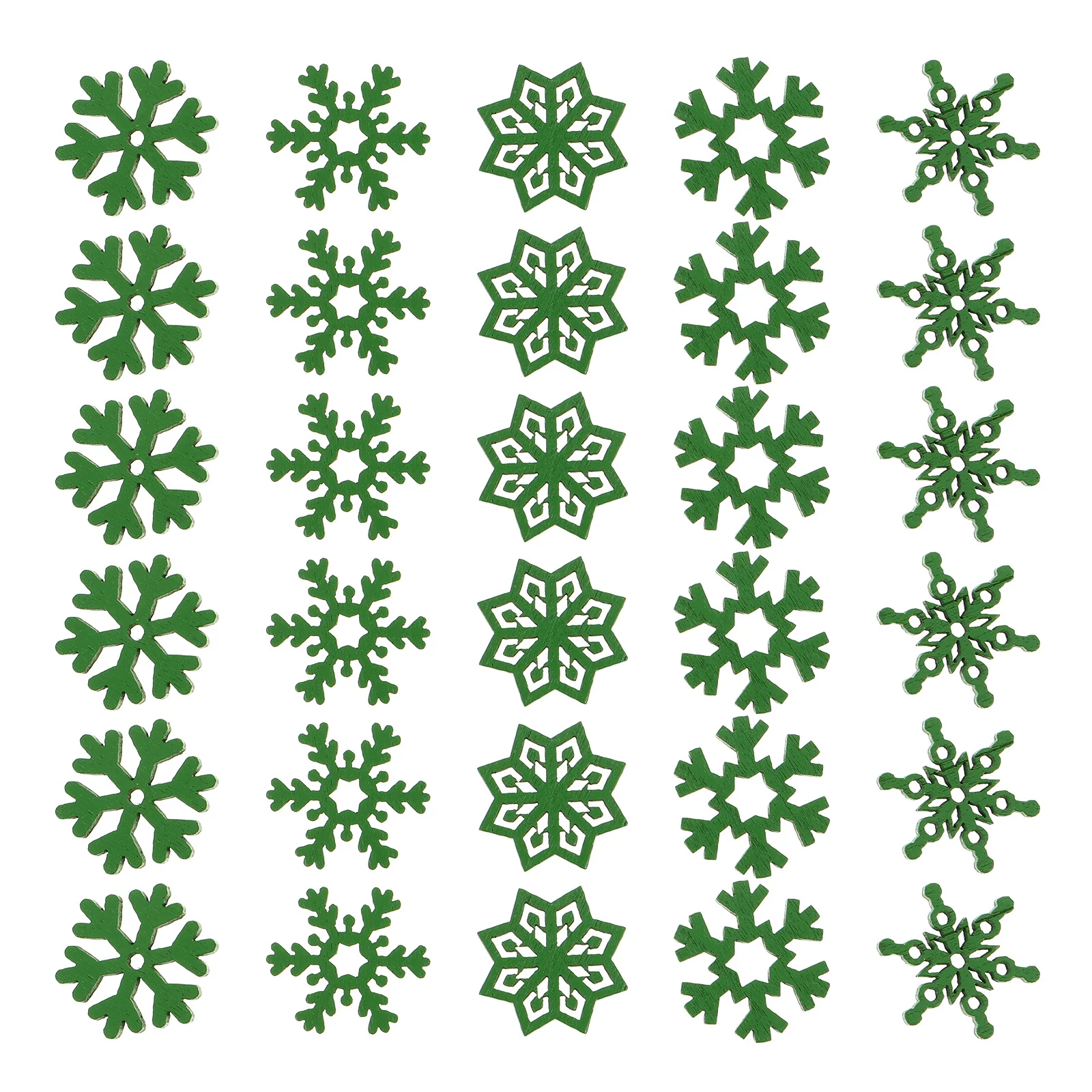 

150Pcs Wooden Snowflake Hanging Ornaments Christmas Cutouts Farmhouse Style Winter Holiday Decorations Wood Snowflake Cutouts