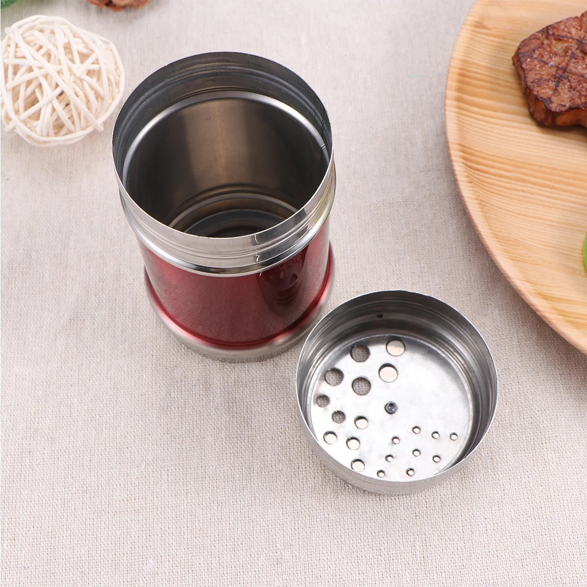 

3Pcs Stainless Steel Seasoning Shaker Kitchen Cooking Sugar Pepper Salt Powder Powdered Food Bbq Dust-Proof Cover