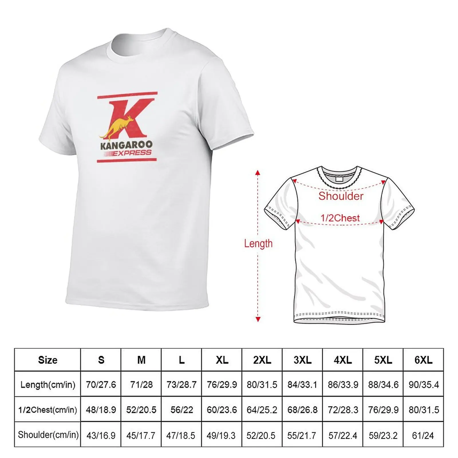 Vintage Kangaroo express logo T-Shirt luxury designer boys animal print slim fit t shirts for men