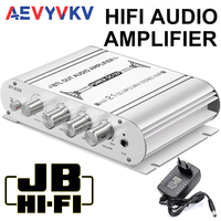 HIFI Power Amplifier ST-838 Sound Channel 2.1 Bass Home Audio Amplifier 20Wx2+40W Class DMini Media Player Car Silver EU UK Plug