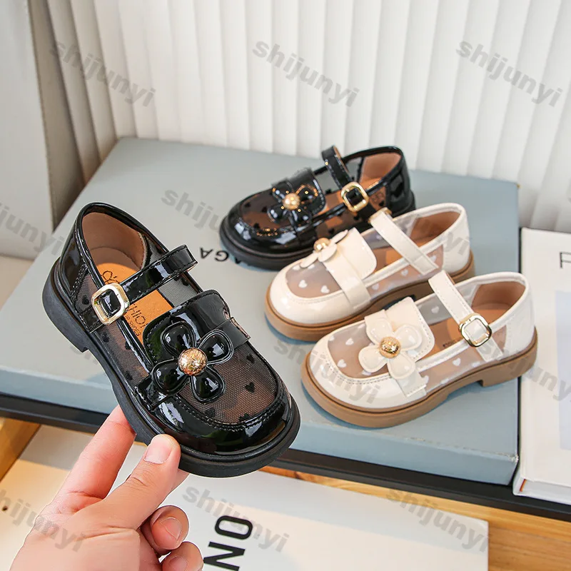 

Girls' Leather Shoes for Baby Girls Soft Bottom Casual Shoes Spring Breathable Round Toe Princess Dress Soft Sole Non-slip Shoes