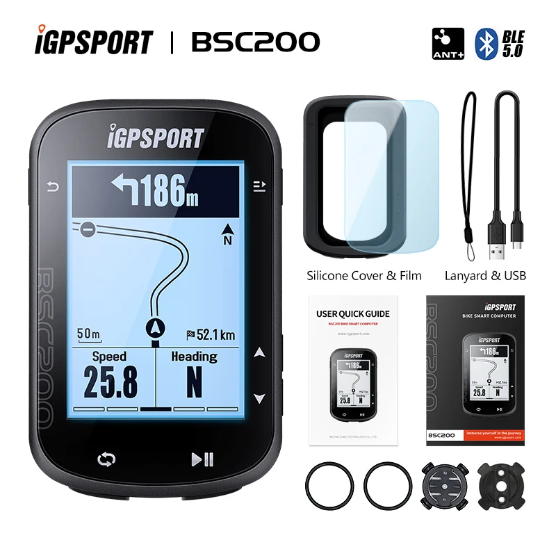 

iGPSPORT IGS BSC200 igs 200 GPS Bike Computer ROAD MTB Cycling Route Navigator 72H Battery Life IPX7 Waterproof Bike Accessories