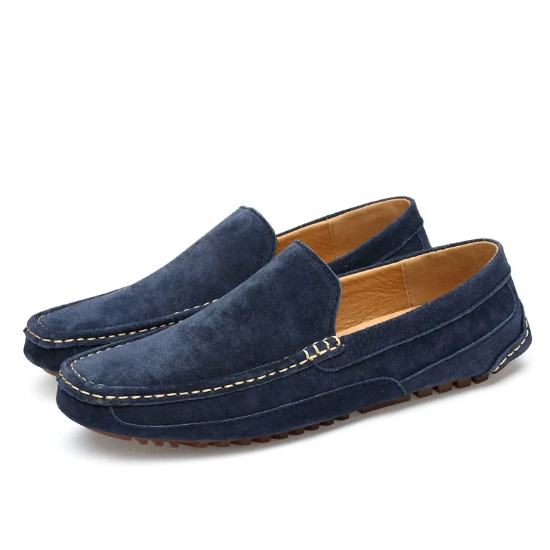 Wildleder-Loafer für Herren, luxuriöse Freizeitschuhe, leichte Herrenschuhe, Mokassins, flache Schuhe mit weicher Sohle, handgefertigte Slipper zum Hineinschlüpfen, Fahrschuhe_voghion.com