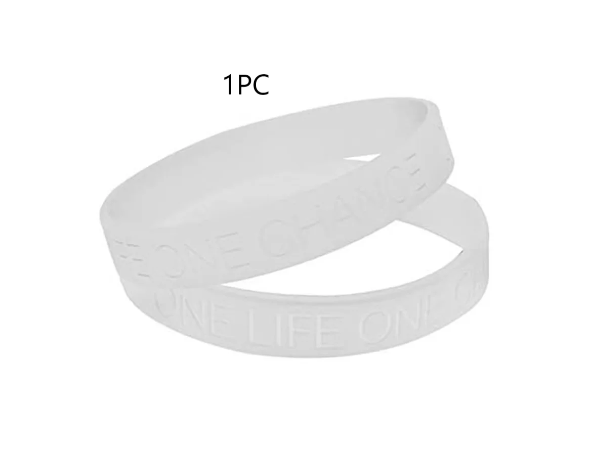 1pc one life one chance silicone bracelet rubber wristband