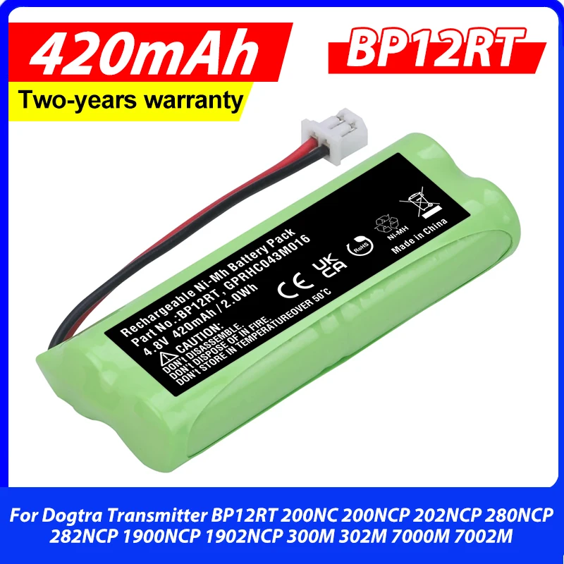 NEW Battery for Dogtra Transmitter BP12RT, 200NC, 200NCP, 202NCP, 280NCP, 282NCP, 1900NCP, 1902NCP, 300M, 302M, 7000M, 7002M,