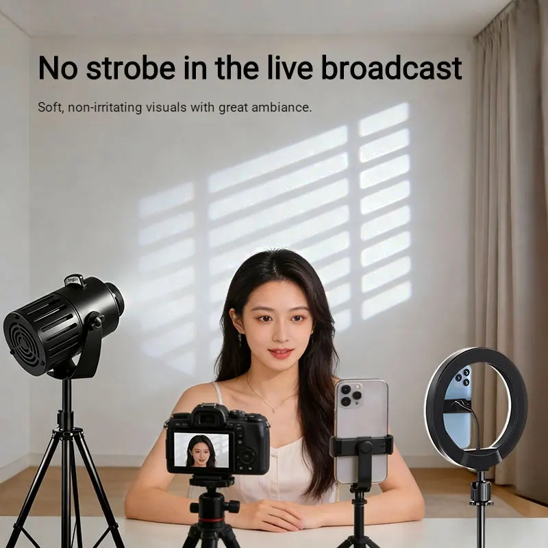Spotlight Photography Light Art Pattern Projection Lamp for Photo Shooting Live Stream Atmosphere Lighting & Fill Light