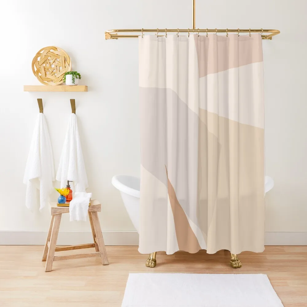 

Neutral tones, abstract shapes. Shower Curtain Cover Luxury Bathroom Shower Cute Shower Bathroom Fabric Curtain