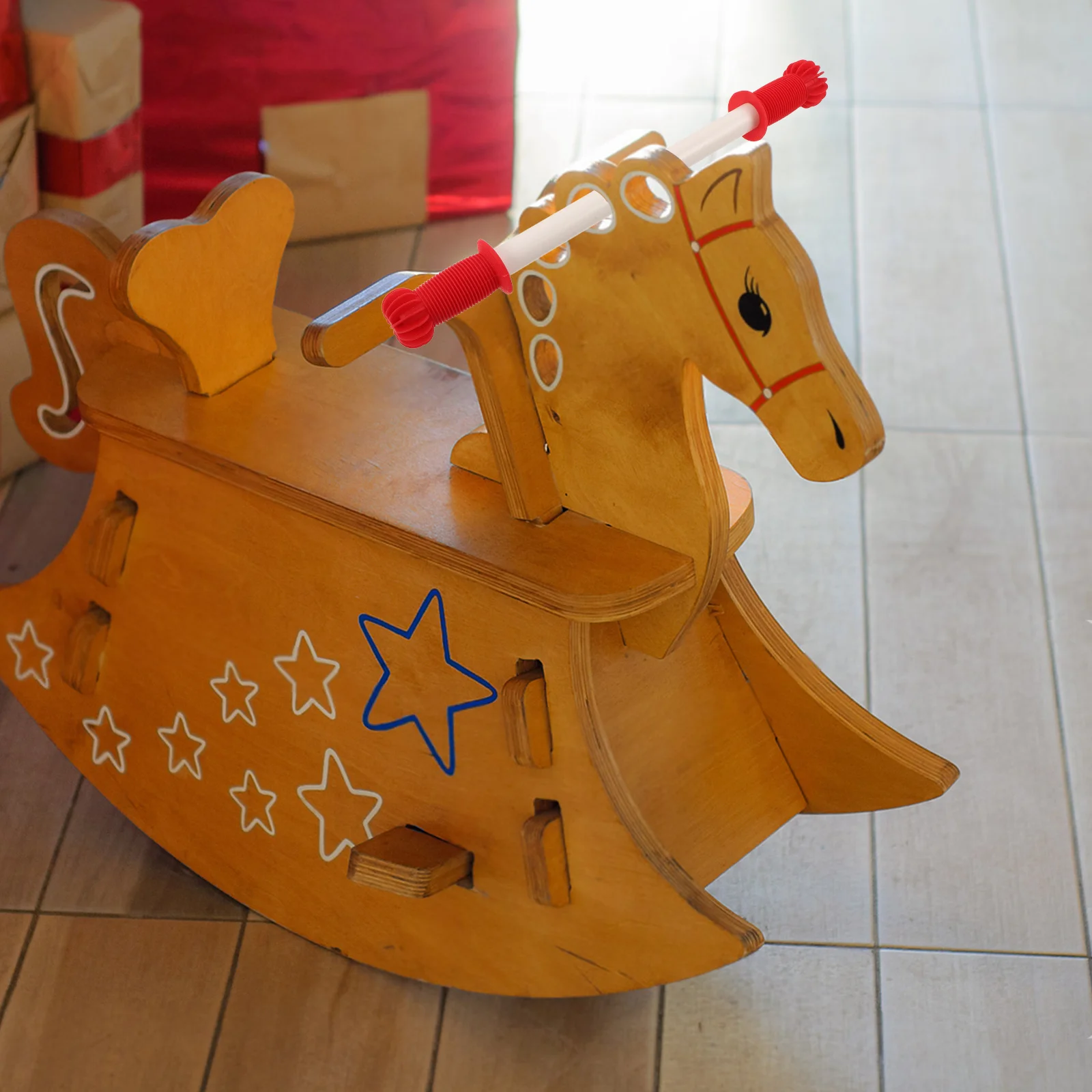 어린이 플라스틱 말 핸들 어린이용 핸들바 로커 동물 장난감