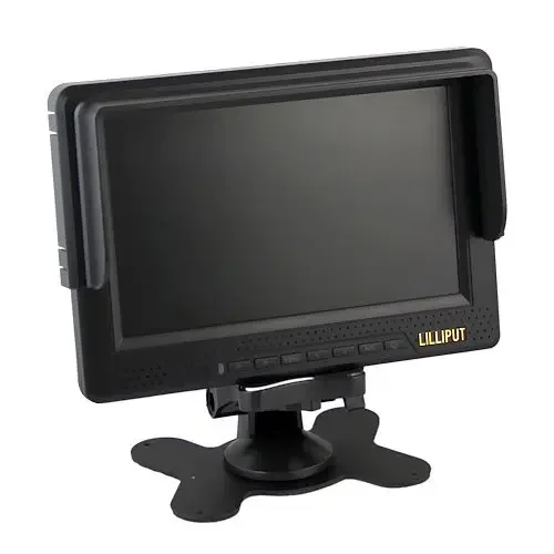 Lilliput 7-Inch On-Camera Top LED With Built-In Battery 450nits Field Video For YPbPr Video & Audio Input