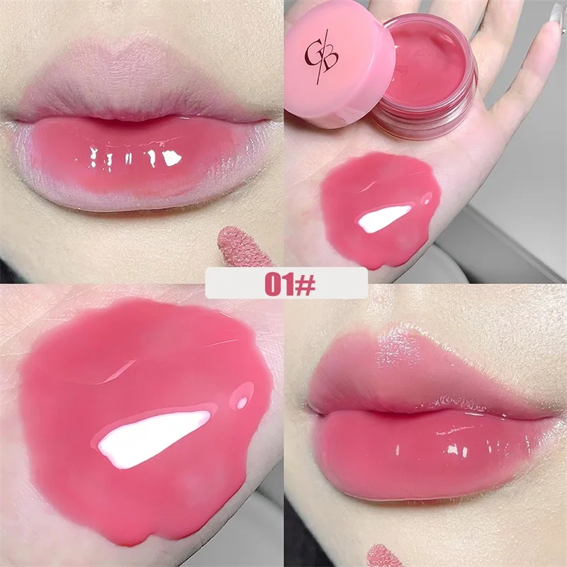 Lápiz labial líquido resistente al agua, brillo de labios hidratante, aceite de maquillaje, brillo de labios rojo transparente, cosméticos