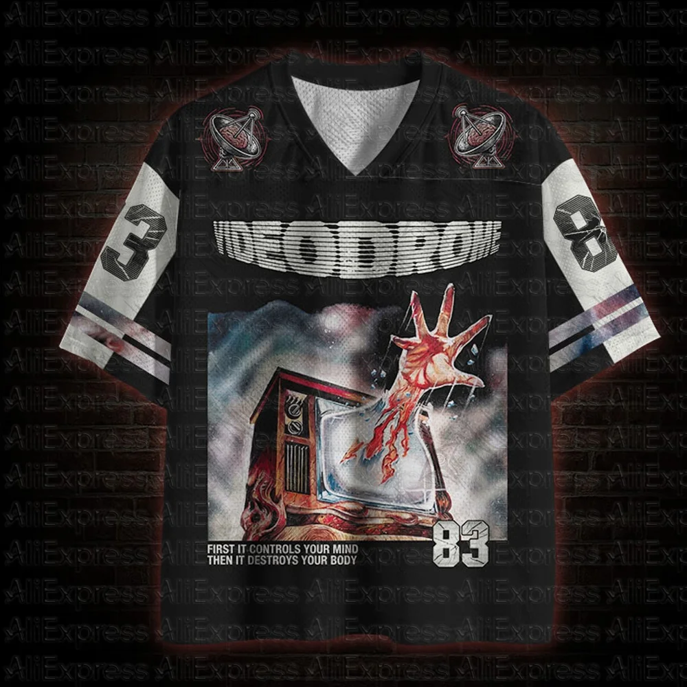 2026 New Movie Sports Fashion Adult and Children's Short Sleeve V-neck Street Eye Clothing Gothic Style Horror Fans Gift