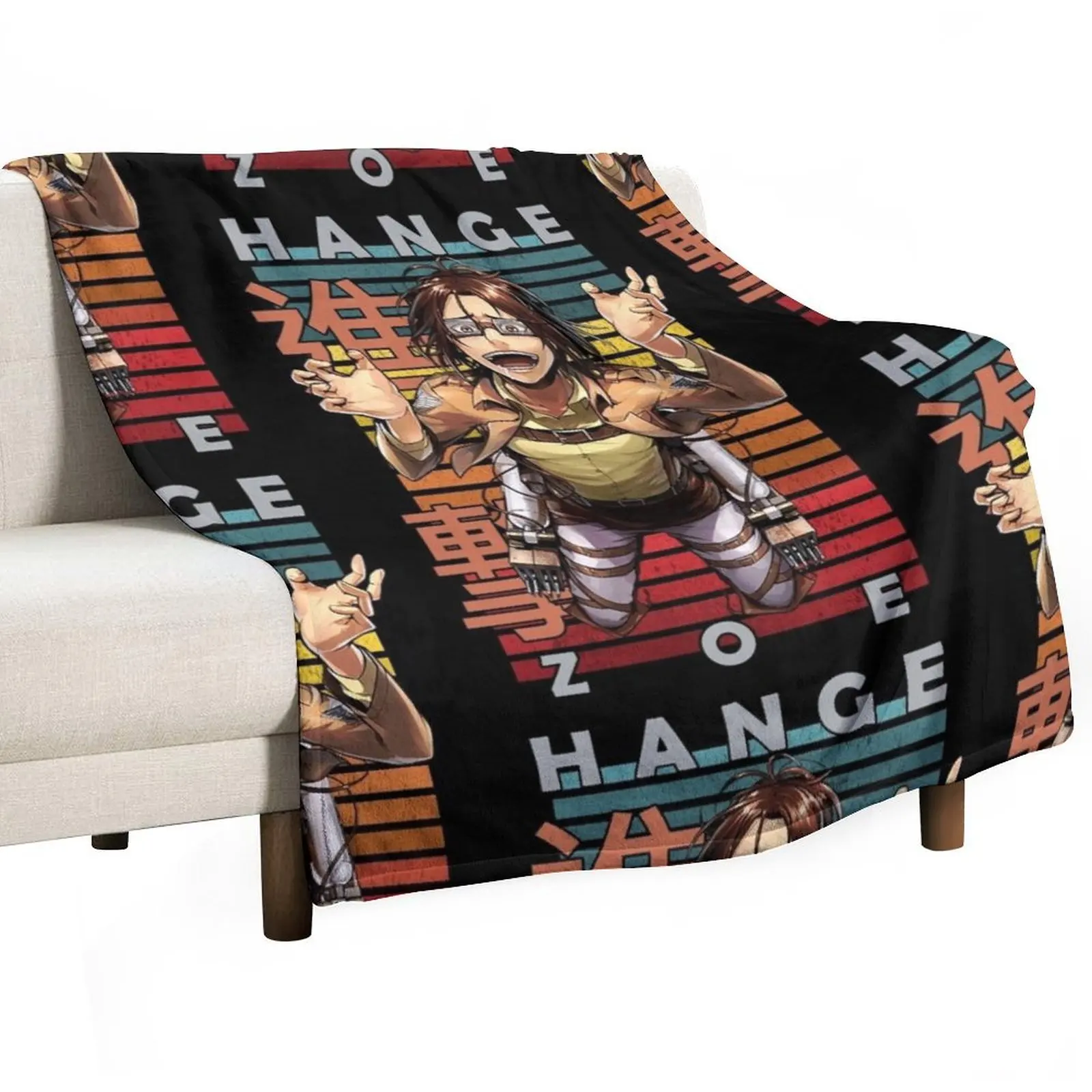 Hange Zoe Retro Anime Design Throw Blanket Cute Luxury Blankets