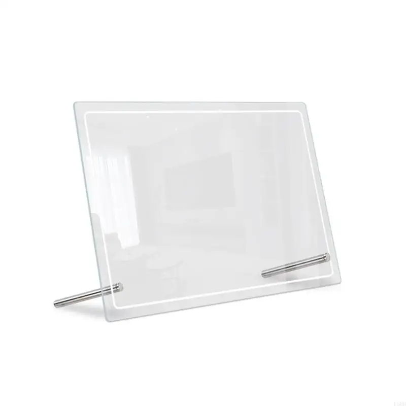 D5BB Clear Dry Lobes Board Office Desk White Boards Home Acryl Desktop Memo Board Desk Whiteboard Schreibbrett mit Stiften