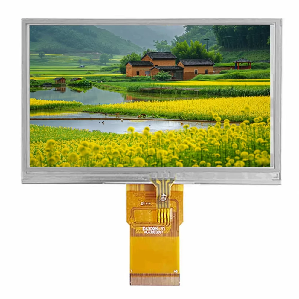 Módulo de exibição TFT de 4,3 polegadas 800 Luminância MCU Paralela IPS Tela serial HD Capacitor Touch 40PIN