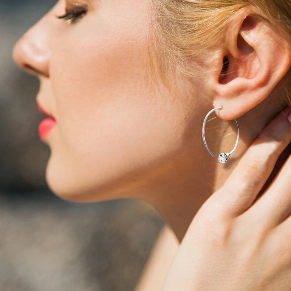 e-Manco Korean Style Stud Earrings for Women Stainless Steel Earring Summer Simple  Fashion Jewelry  Gifts