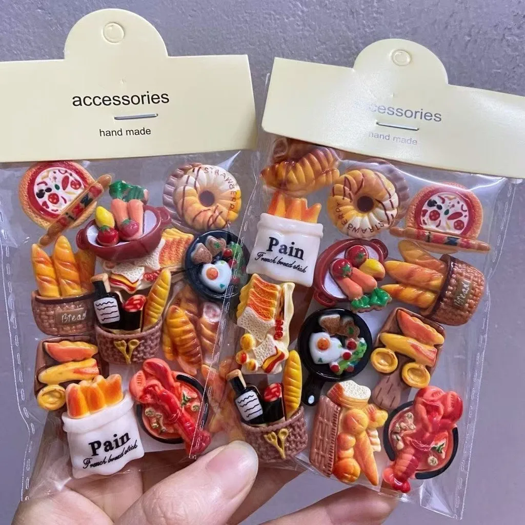 12Pcs Realistic Bread Fridge Magnets, for Fridge Decor & Note Holder, Birthday Party Favor & Summer Holiday Gift Supply