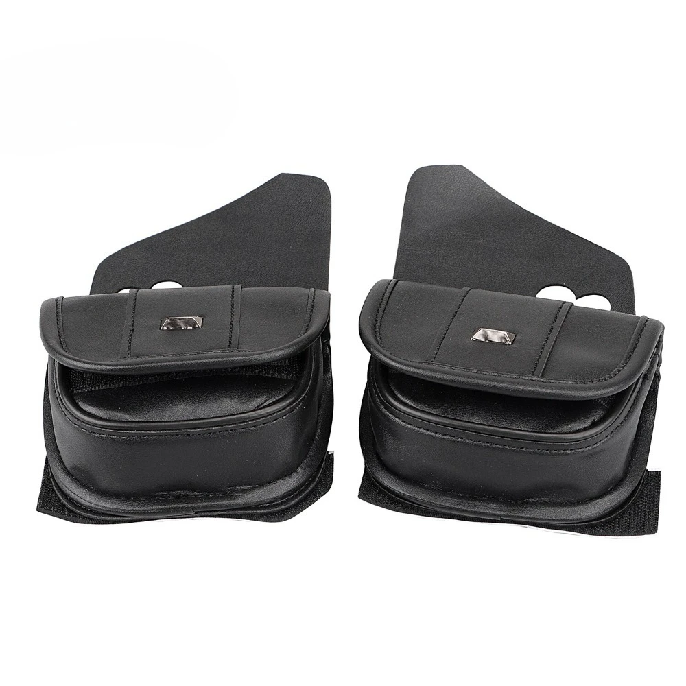 For Harley-Davidson 1996-2019 Front Luggage Knight Windproof Hanging Miscellaneous Bag Tool Kit Black A Pair