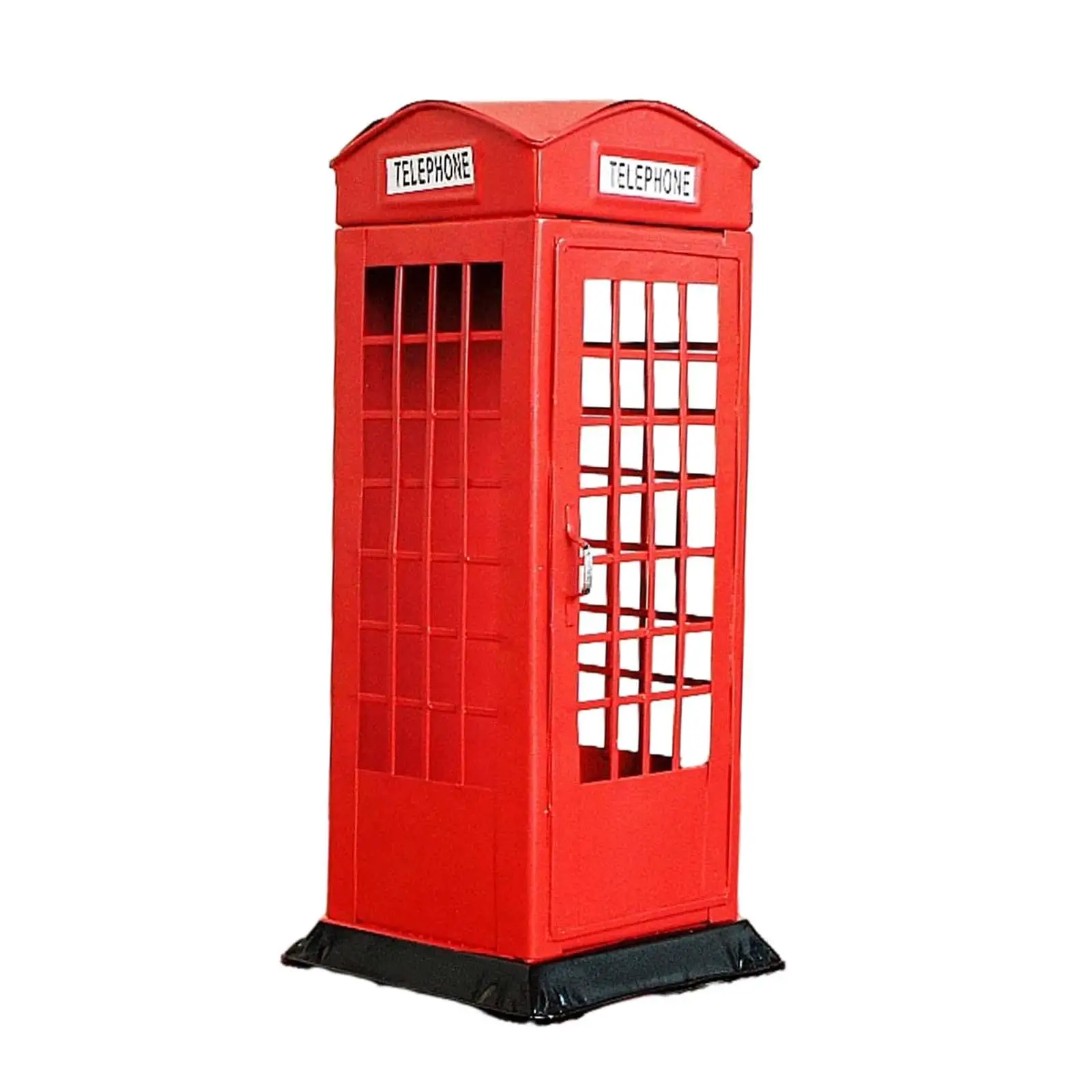 Telephone Booth Piggy Bank Saving Pot, Tabletop Ornament, Creative Metal Figurine Money Pot, Money Box, Birthday Gifts