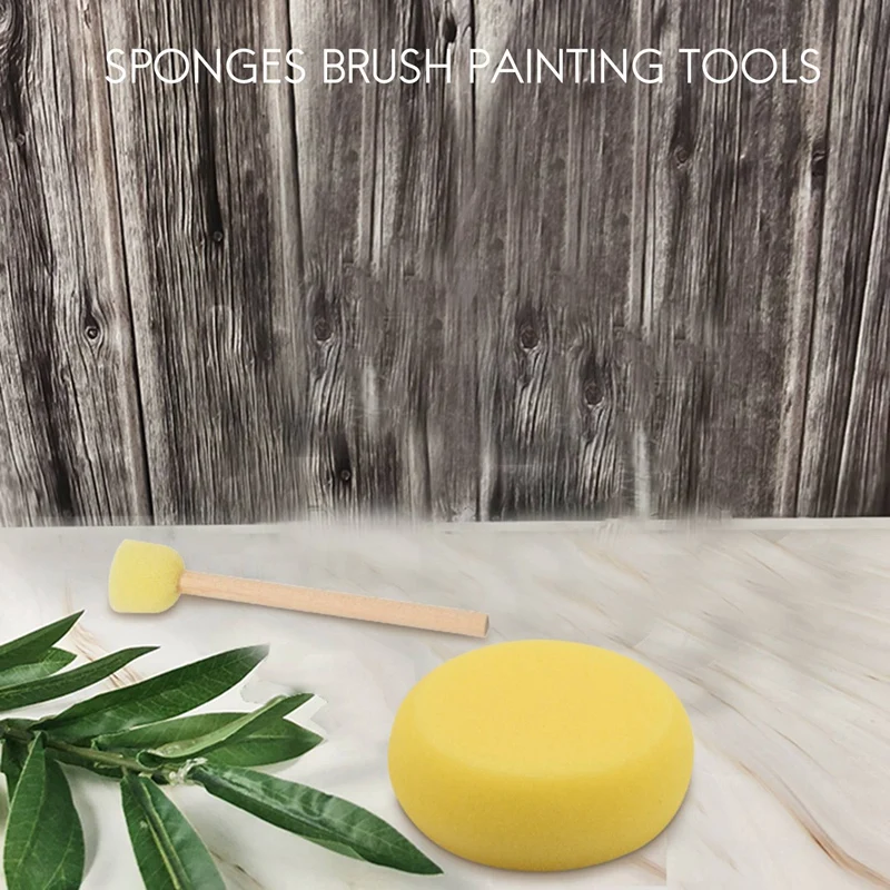 Round Paint Foam Sponge Brush Various Shaped And Sized, Watercolor Sponges For Painting, Craft
