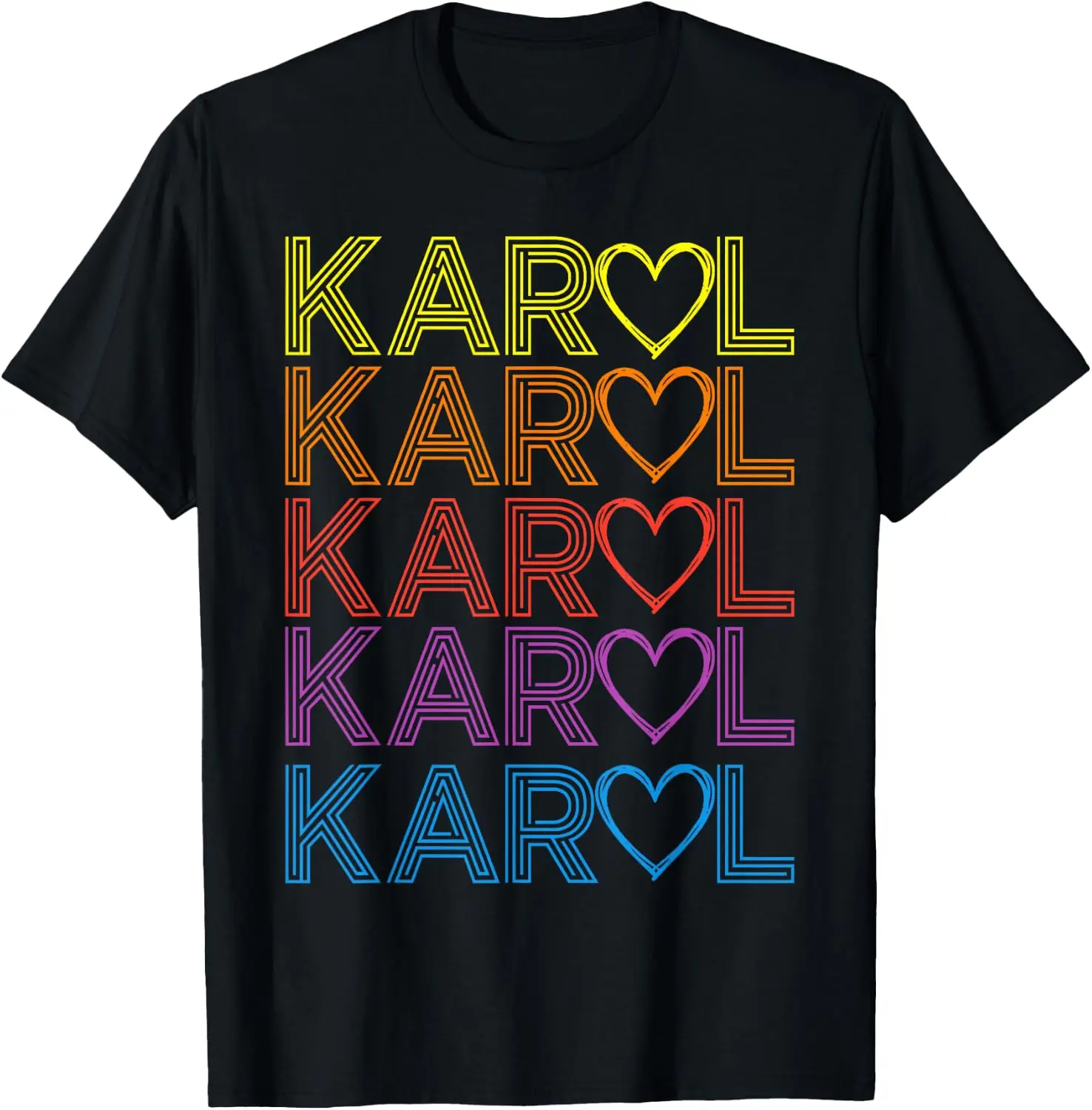 Retro Karol Name Gift For Men Women T-Shirt Unisex Fashion Printed T‑Shirt for Men Women, 100% Cotton Crew Neck Soft Lightweight Anti‑Pilling Tees,fashion printed t‑shirt, unisex graphic tee, 100% cotton crew neck tee, casual gift t‑shirt