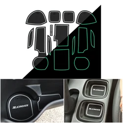 Non-slip Auto Interior Door Gate Pad Cup Mat For Suzuki SX4 S-Cross 2014 2015 2016 2017 2018 2019 SX 4 S Cross Car Accessories