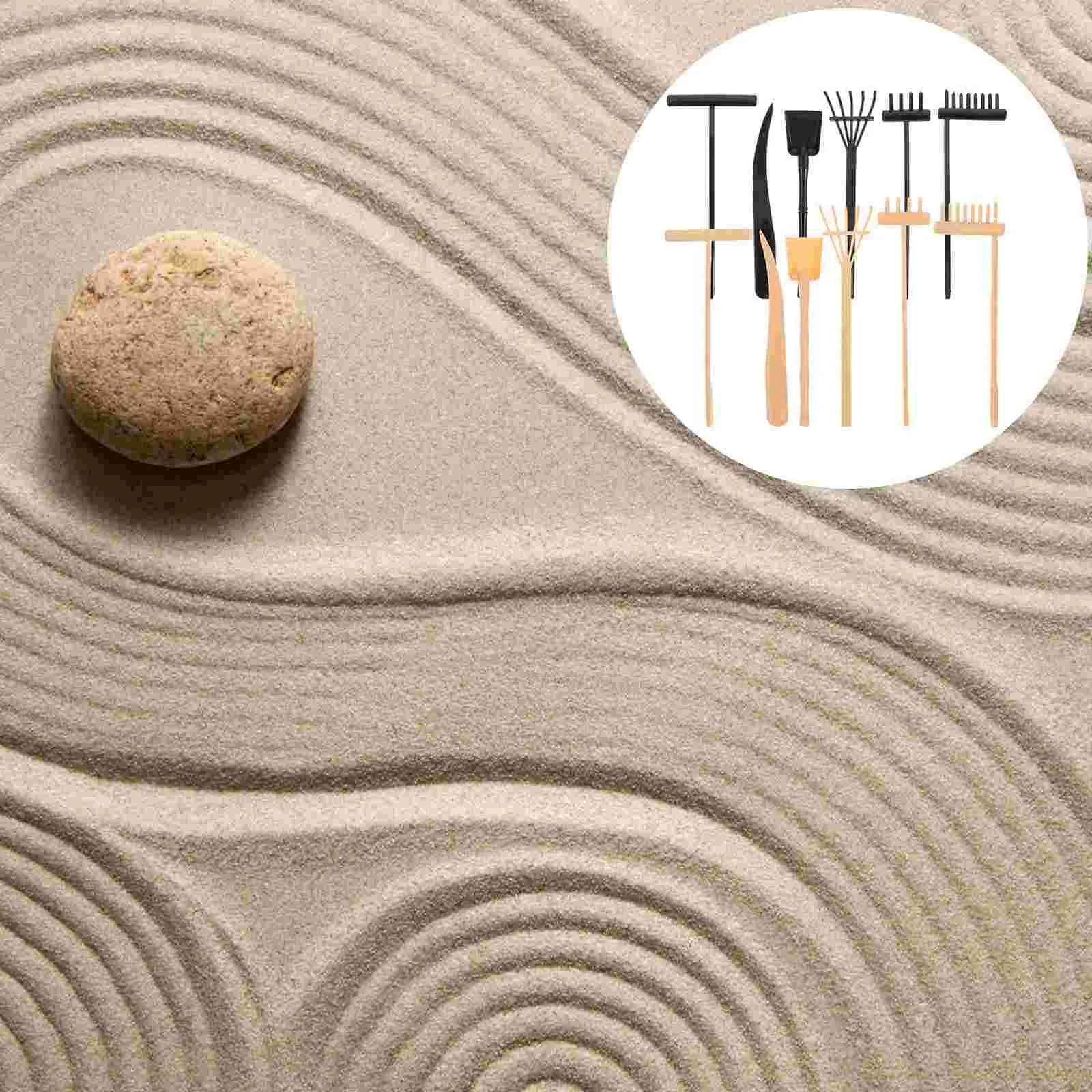 Suite Zen Sand Table Rake Office Sandbox Magnetic Garden Plastic Rakes Tray Tools