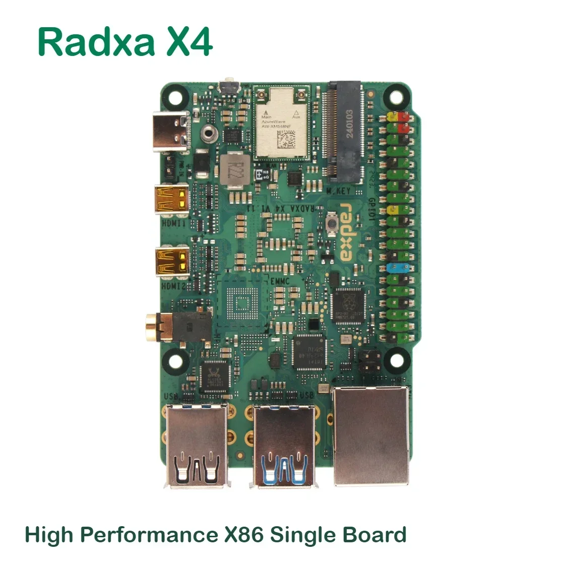 Radxa X4 Single Board with Intel N100 Processor Combines High Performance and Low Power Consumption