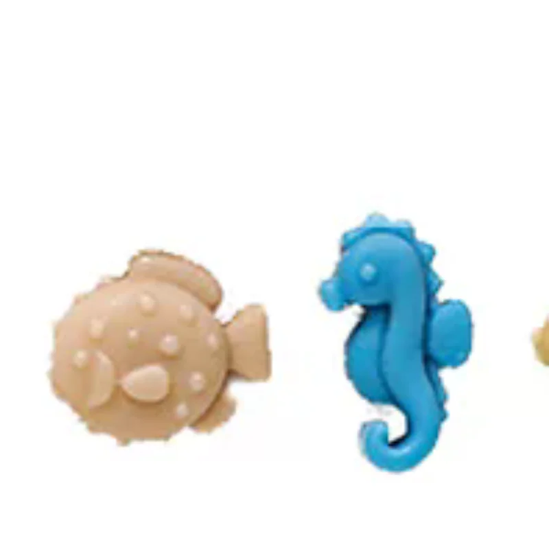 

7 Cavity Different Marine Fish Silicone Mold Seahorse Puffer Fish Shape Fondant Candy Chocolate Mould Animal Cake Decoration