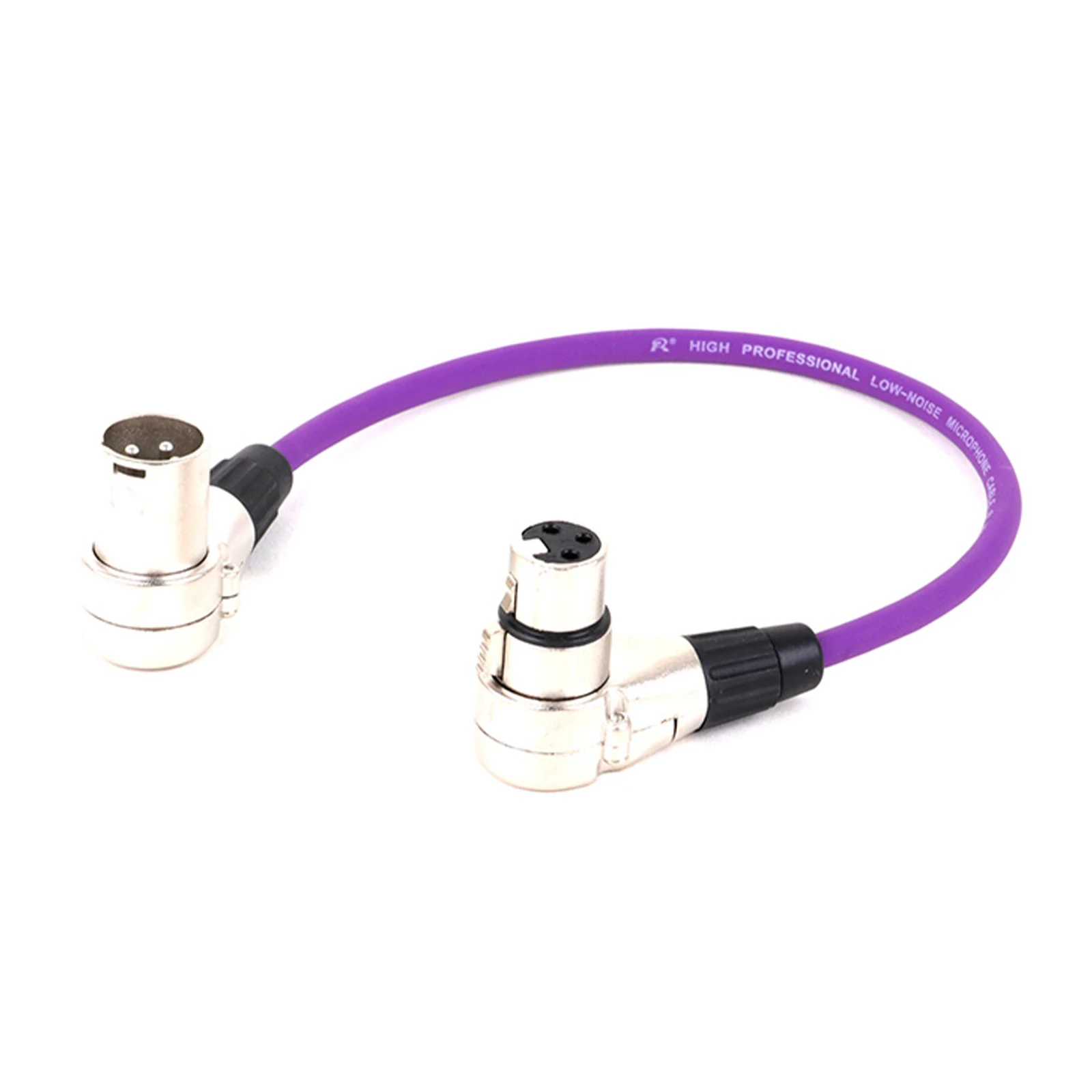 Balanced XLR Cable Right Angle Male to Right Angle Female Pro 3-Pin 90 Degree Microphone Connector for Audio Interface or Mixer