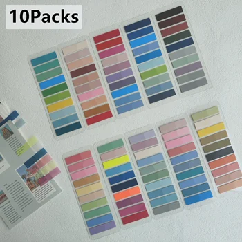 10 Packs 2000 Sheets Transparentes yapışkan notlar kendinden yapışkanlı açıklama okuma kitapları imleri sekmeler not defteri estetik kırtasiye