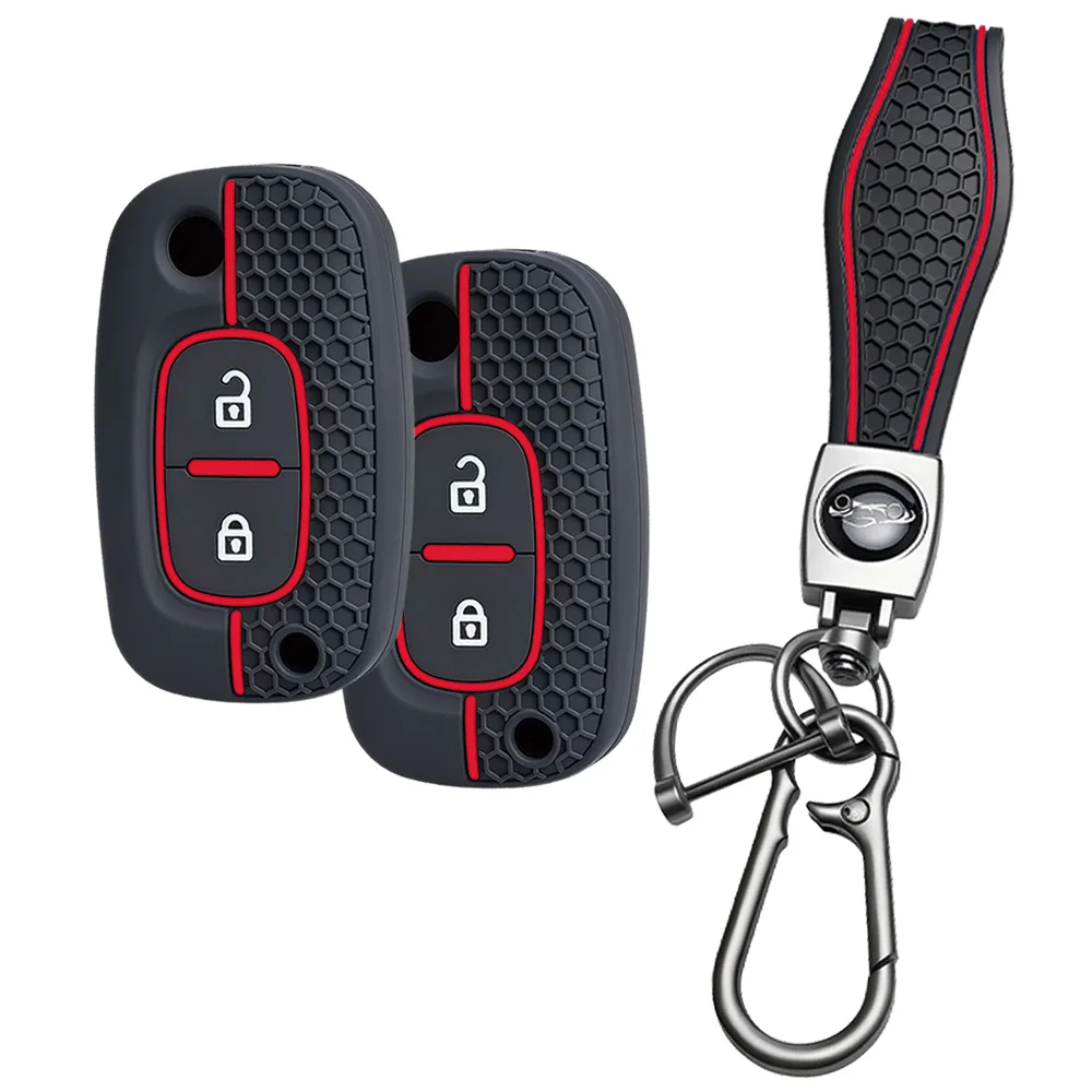 remote protector For Renault Clio 3 Twingo 2 Modus Kangoo Scenic 2 Megane 2 For Lada Vesta Granta with wrist strap and carabiner