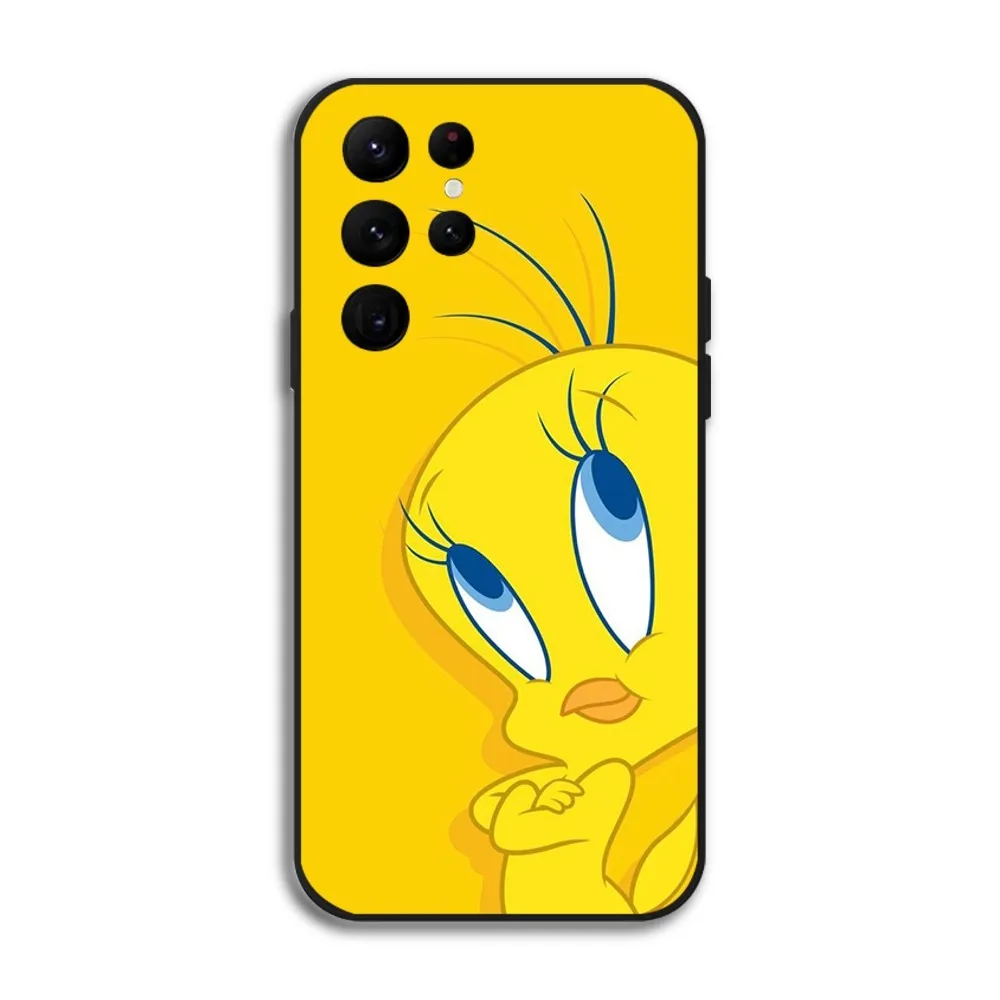 T-Tweety Bird Phone Case for Samsung Galaxy S24 Ultra S22 S23 Ultra S21 S20 Shockproof Protective Silicone Funda