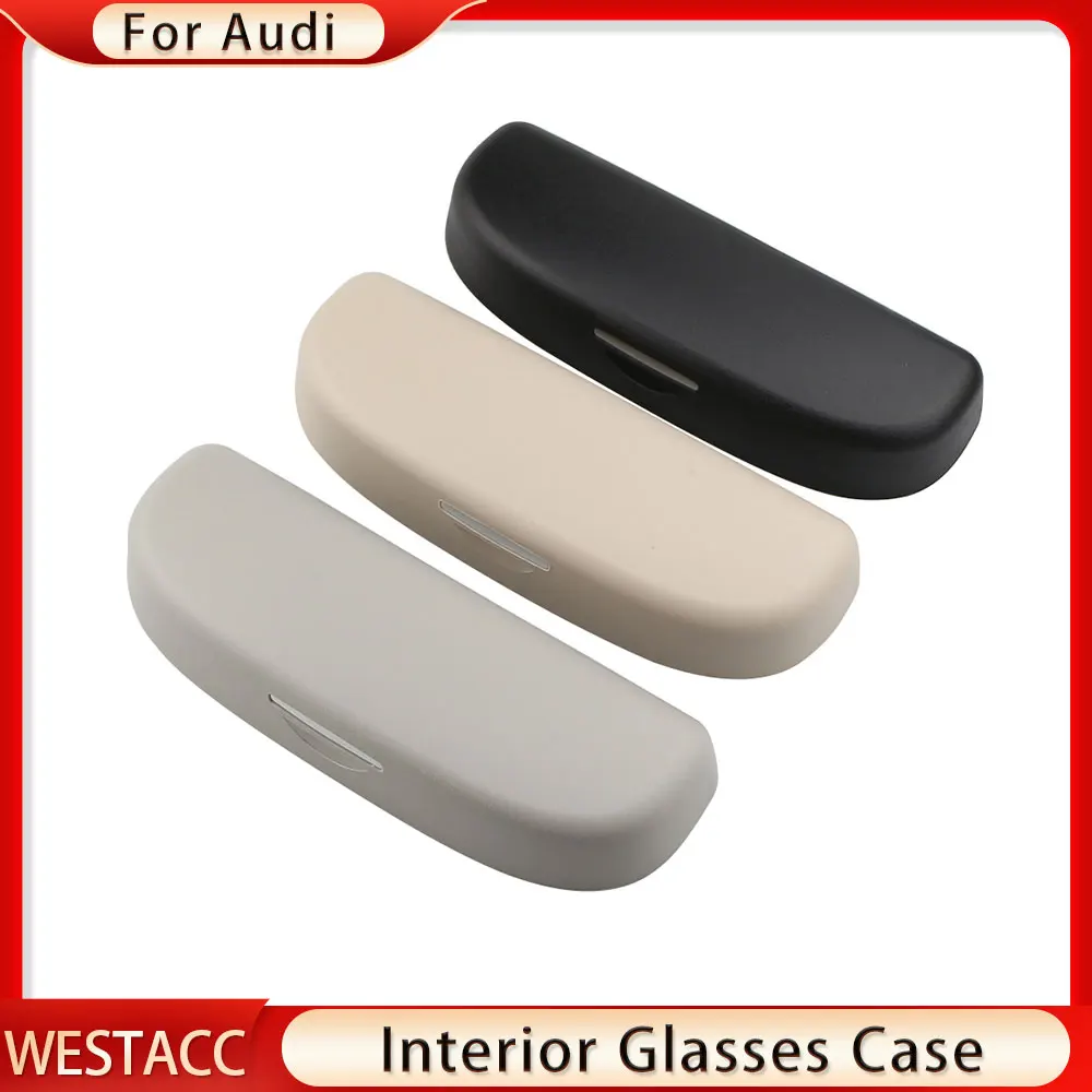 Car Sunglasses Holder Glasses Case Box for Audi A3 A4 B6 B8 A6 C6 80 B5 B7 A5 Q5 TT 8P 100 8L C7 8V A1 S3 Q3 A8 B9 A7 2012-2021