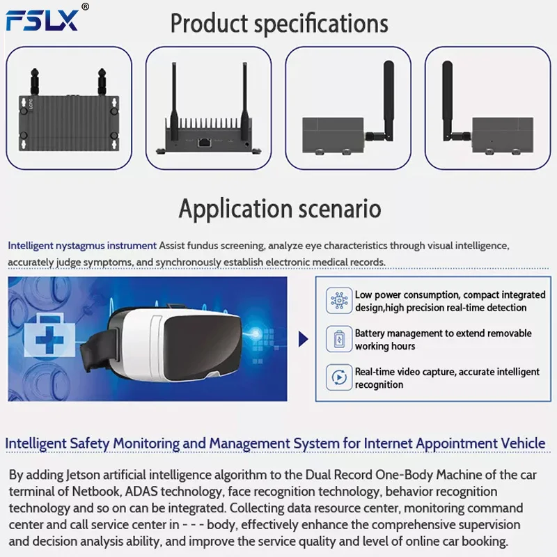 FSLX-Monitor de sensores de coche Jetson Nano Box, dispositivo móvil para sistemas eléctricos automáticos