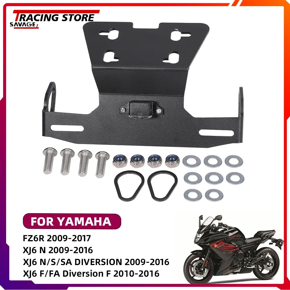 

License Plate Holder with License Plate Light For Yamaha FZ6R XJ6 N/S/SA/F/FA Diversion F Rear Tail Tidy Fender Eliminator Kit